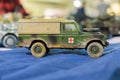 Scale model of undefined Vintage Second World War truck with red cross