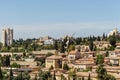 JERUSALEM, ISRAEL - April 2, 2018: Top view to Jerusalem yellow apartment buildings under blue sky. Royalty Free Stock Photo