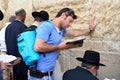 JERUSALEM, ISRAEL - APRIL 2017: An tourist reads the Talmud