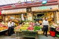 Jerusalem, Israel- August 16, 2016: Men shopping for vegetables in a market in Jerusalem, Israel