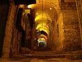 Narrow arcaded street in the Muslim quarter of the old city of Jerusalem, Israel