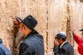 11/23/2018 Jerusalem, Israel, Believing Jews is praying near the wall of crying