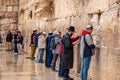 11/23/2018 Jerusalem, Israel, Believing Jews is praying near the wall of crying