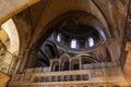 Church of the Holy Sepulchre interior with Choir terrace and Dome of Greek Orthodox Catholicon in Christian Quarter of historic
