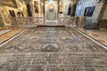 Church of the Holy Sepulchre interior with floor mosaic in Chapel of Saint Helena in Christian Quarter of historic Old City of Royalty Free Stock Photo