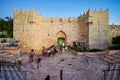 Jerusalem Israel. Damascus gate at sunset Royalty Free Stock Photo