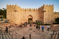 Jerusalem Israel. Damascus gate at sunset Royalty Free Stock Photo