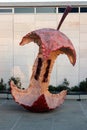 Jerusalem, Israel - December 2, 2013: Apple Core, a 1992 sculpture by Claes Oldenburg and Coosje van Bruggen, located in Billy