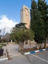 Augusta Victoria Hospital Compound tower, Jerusalem Royalty Free Stock Photo
