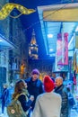 Christmas eve scene in the Christian quarter of  Jerusalem Royalty Free Stock Photo