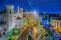 Christmas eve view of the historic Notre Dame of Jerusalem