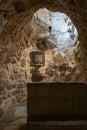 The interior of the Milk Grotto Church in Bethlehem in Palestine