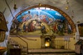 The interior of underground church in name of St. George Victorious in a cave on territory of Greek Monastery - Shepherds Field in