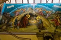 The interior of underground church in name of St. George Victorious in a cave on territory of Greek Monastery - Shepherds Field in