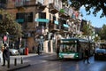 Bus stop in Malchei Yisrael street Royalty Free Stock Photo