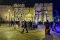 Exterior Wall Old Jerusalem City Night Scene
