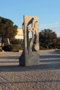 Jerusalem, Israel - December 2, 2013: Profile, a 1967 concrete sculpture by Pablo Picasso at the Billy Rose Art Garden, Israel