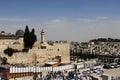 Jerusalem, Israel. December 5, 2020. The wailing wall in Old Jerusalem. View of the city from the old city in Jerusalem. Royalty Free Stock Photo
