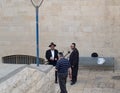 JERUSALEM, ISRAEL. Elderly Orthodox Jews talk