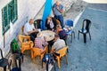 Jerusalem Israel. Elderly people playing cards