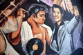 Street art Elvis Presley Royalty Free Stock Photo