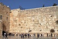 JERUSALEM, ISRAEL - 26 FEB 2017 - Jews at the Western Wall Royalty Free Stock Photo
