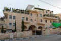 Evening view of a quiet residential Benjamin Disraeli Street in the old district of Jerusalem Talbia - Komiyum in Jerusalem,