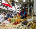 Jerusalem, Israel - 12/15/2019: fruits market,