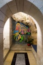 Jerusalem, Israel, January 29, 2020: Bethesda at St. Anne Church Jerusalem. Fragment of the interior Royalty Free Stock Photo