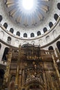 Jerusalem, Israel, January 29, 2020: The ceiling over Christ grave in the holy church in Jerusalem Royalty Free Stock Photo