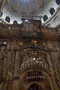 Jerusalem, Israel, January 29, 2020: The ceiling over Christ grave in the holy church in Jerusalem Royalty Free Stock Photo