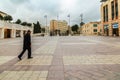 center of jerusalem. Central square, administrative buildings, large houses, many people