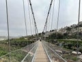 Suspension bridge over the Gehenna Valley Royalty Free Stock Photo