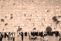 Ewish hasidic pray a the Western Wall,