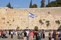 Jewish hasidic pray a the Western Wall,