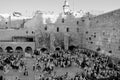 Jewish man celebrate Simchat Torah.