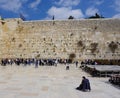 Jerusalem ISRAEL.Jewish people praying at the Western Wailing