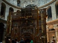 Columns at the entrance to the Holy Sepulcher in Jerusalem Royalty Free Stock Photo