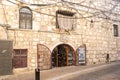 Facade of a shop selling authentic Armenian ceramics in the Armenian quarter in the old city of Jerusalem, Israel Royalty Free Stock Photo