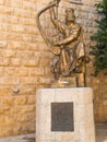 JERUSALEM, ISRAEL - July 13, 2015: The King David sculpture Royalty Free Stock Photo