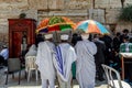 People praying at Western Wall in Jerusalem.