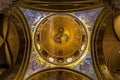 Mosaic of Christ Pantocrator in the dome of the Church of the Holy Sepulchre Royalty Free Stock Photo