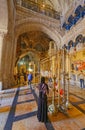 Stone of Unction in the Holy Sepulchre Church in Jerusalem