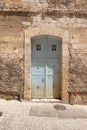 The side door of the Monastery of the Flagellationthe on Lion Gate Street in the Arab Quarter in the old city of Jerusalem, Israel Royalty Free Stock Photo