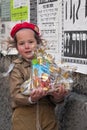 JERUSALEM, ISRAEL - MARCH 15, 2006: Purim carnival in the famous ultra-orthodox quarter of Jerusalem - Mea Shearim. Royalty Free Stock Photo