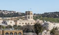 Rockefeller Archaeological Museum. View from the city walls near the Herods Gate on old city of Jerusalem, Israel Royalty Free Stock Photo