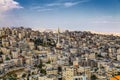 Jerusalem, Israel - May 2023. Al-Issawiya, Palestinian neighborhood in East Jerusalem. Panorama of the city and the modern mosque Royalty Free Stock Photo