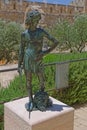 Bronze copy of Verrocchio`s David at the Tower of David in Jerusalem