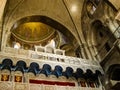 city of Jerusalem, the interiors of Christian churches. Royalty Free Stock Photo
