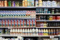 Dairy products in a grocery